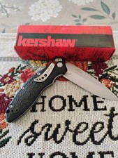 Kershaw 1830OL Black Plastic Handle Pocketknife 8Cr13MoV Drop Point Blade picture