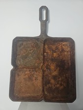 Vintage Griswold Cast Iron Colonial Breakfast Skillet 666 Large Block Logo LBL picture
