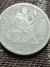 (1) 1875 CC Seated Liberty Dime And (24) Barber Dimes - Lot 25 picture