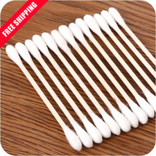 100/1000pcs Double Head Cotton Swabs: Wooden Stick Makeup Cleaning Buds - NEW picture