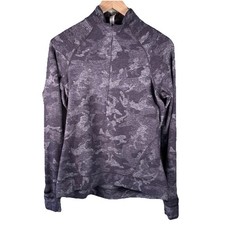 Lululemon Outrun The Elements Womens 10 Camouflage 1/2 Zip Athleisure picture