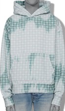 AMIRI Men's Blue Logo Graphic MA Quad Bleached Hoodie Sweatshirt Size S picture