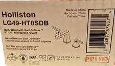 Pfister LG49-HT0SDB Holliston Matte Black 1.2 GPM Widespread Bathroom Faucet picture