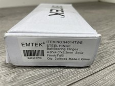 Emtek 94014TWB 4X4 Heavy Duty Ball Bearing Hinge Pair-Tumbled White Bronze*READ* picture