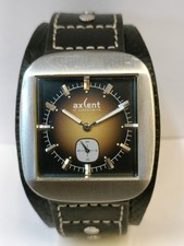 AXCENT OF SCANDINAVIA X1000 SUB SECONDS QUARTZ BROWN DIAL MEN'S WORKING picture
