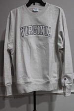 Champion Virginia Cavaliers Sweatshirt Mens L NWT Embroidered Gray - Rare picture