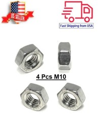 (4pcs) M10 x 1.5 mm Pitch Stainless Steel Right Hand Thread Hex Nut Metric picture