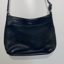 Coach Black Pebbled Leather Shoulder Bag Hobo Purse K8P-9302 Silver Hardware picture