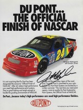 Jeff Gordon Autographed Signed Magazine Page - NASCAR Racing - w/COA picture
