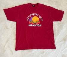 Red Stussy All Fruits Ripe Kingston Shirt Size XL picture