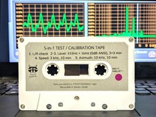 5-in-1 Maxell Test/Calibration C62 cassette tape: L/R, level, speed, azimuth picture