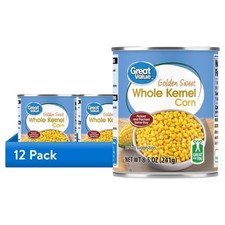 Great Value Golden Sweet Whole Kernel Corn, 8.5 oz (12-Pack)  picture