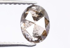 0.84 Ct, Brown Color Oval Shape Rose Cut Diamond For Engagement Ring & Pendant, picture