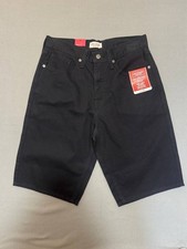 Signature Levi Strauss Mens Loose Denim Shorts Black Size 28 New NWT picture