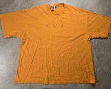 Vintage 1999 Looney Tunes Taz Motorcycle Dragon Graphic Orange T-Shirt 2XL picture