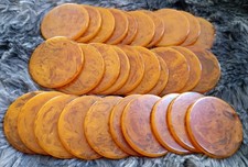 Vintage lot of 30 Art Deco Bakelite Butterscotch Swirl Poker Chips Art Crafts  picture