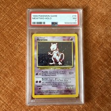 1999 Pokemon Base Set Mewtwo Holo #10/102 RARE PSA 7 picture