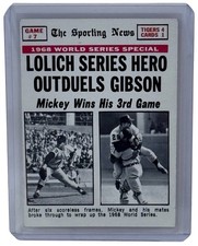 1969 Topps 1968 World Series Game #7 Lolich Series Hero Outduels Gibson #168 picture