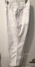 NWOT   Terra & Sky Womens Size 1X (16W-18W) High Comfort  Waist White  Capris picture
