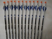 12-Easton Sonic 6.0 HIGH VELOCITY 340 Dipped & Crested Carbon Arrows WILL CUT picture