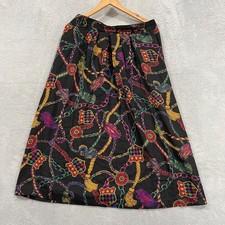 Vintage Modiano Midi Skirt Womens 14 A-Line Rayon Boho Hippie 90s picture
