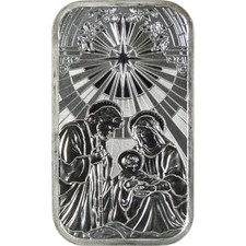 2025 Mary Joseph and Baby Jesus Nativity 1 oz .999 Silver Bar with Box picture