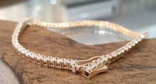 5.00Ct Certified Natural GH/VS Diamond Tennis Bracelet 14k Gold Birthday Gift picture