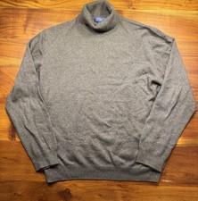 Joseph & Lyman 100% Cashmere Turtleneck Sweater Mens XL Gray Solid Soft Luxury picture