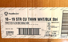 Southwire 61002801 10 AWG Stranded Copper THHN Wire White/Black 500 FT 600V picture