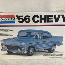 Vintage 1978 Monogram ‘56 Chevy Plastic Model Kit #2239 NIB Sealed Box picture