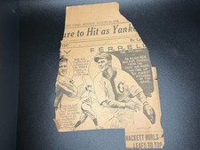 1933 Babe Ruth Original Newspaper Clipping Yankees Baseball Vintage Illustrated picture