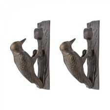 Door Knocker Woodpecker Brass Vintage 6.5 inch H Pack of 2 Renovators Supply picture