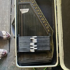Vintage Oscar Schmidt Autoharp w/ Case Chord Bars USA Folk picture
