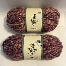 2 NEW Yarn Bee Hue IQ Yarn | Smoked Plum Purple | 228 Yards Total picture