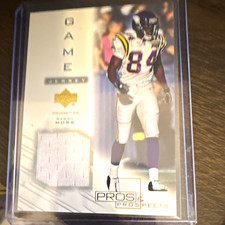Upper Deck 2001 Pros & Prospects Randy Moss Vikings Game Jersey GJ-HM Insert picture