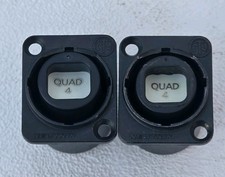 lot of 2 NO4FDW-A Multi-Mode opticalCON Female Quad Chassis Connector (Black) picture