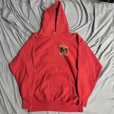 Vintage 90s University Of Maryland Softball Champion Reverse Weave Hoodie XL USA picture