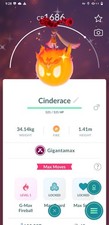 Pokémon Shiny Cinderace Gigantamax Gmax - GO Read description picture