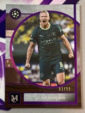 2025-26 Topps Museum Collection UEFA Amethyst /99 SP Erling Haaland #9 Man City picture