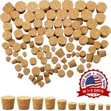 Paquete De 100 Tapones De Corcho Tapones Corcho Conicos De Madera Para Botellas. picture