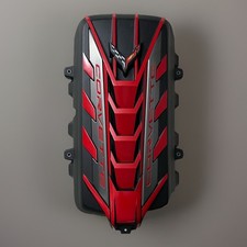 C8 Corvette 6.2L Custom Red & Black Engine Cover picture