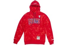 Aape by Bape X Mitchell & Ness A Bathing Ape NJ Nets Hoodie Red Small NWT picture