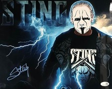   WCW TNA WWE AEW THE ICON STING SIGNED 11X14 METALLIC JSA CERT picture