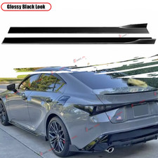 For 21-25 Lexus IS350 IS300 F-Sport Gloss Black Side Skirt Extension Lip Rocker picture