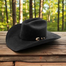 Texana Original Tombstone 20X Western Cowboy Fur Felt Hat Roper Style - Black picture