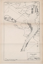1917 HONOLULU Harbor - HAWAII Map ESTATES - MILITARY RESERVATION - Wharves picture