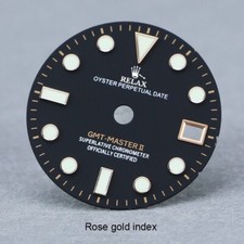 28.5mm White GMT Style Watch Dial Luminous Fit NH34 Automatic Movement Mod picture