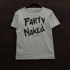 Vintage 70s Party Naked Ft Walton Beach FL T-Shirt Blue Small Funny Rare picture