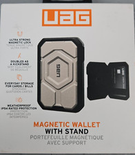UAG Magnetic 4079T Wallet with Stand Silver/Black Weather proof picture
