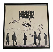LINKIN PARK Signed Minutes to Midnight Promo Flat Framed FULL BAND Autograph 6x picture
